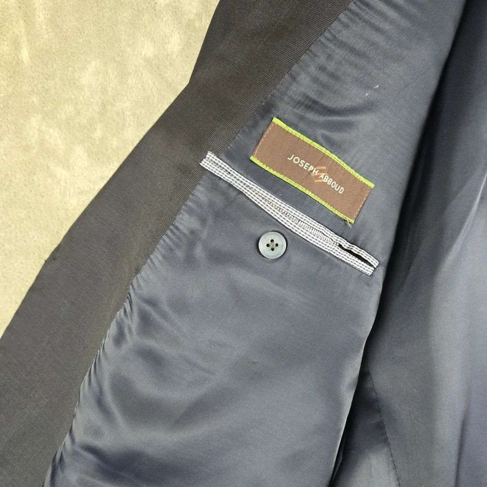 Vintage Joseph Abboud Loro Piana Blazer 48R Men Navy Blue Super 130s Wool Modern